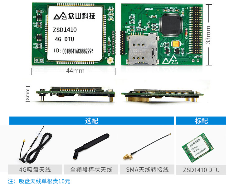 4G DTU模块-ZSD1410 20