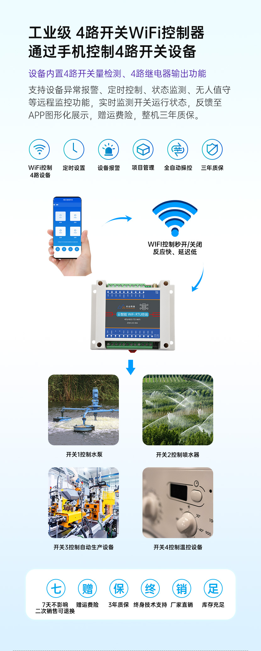 4路开关WIFI控制器